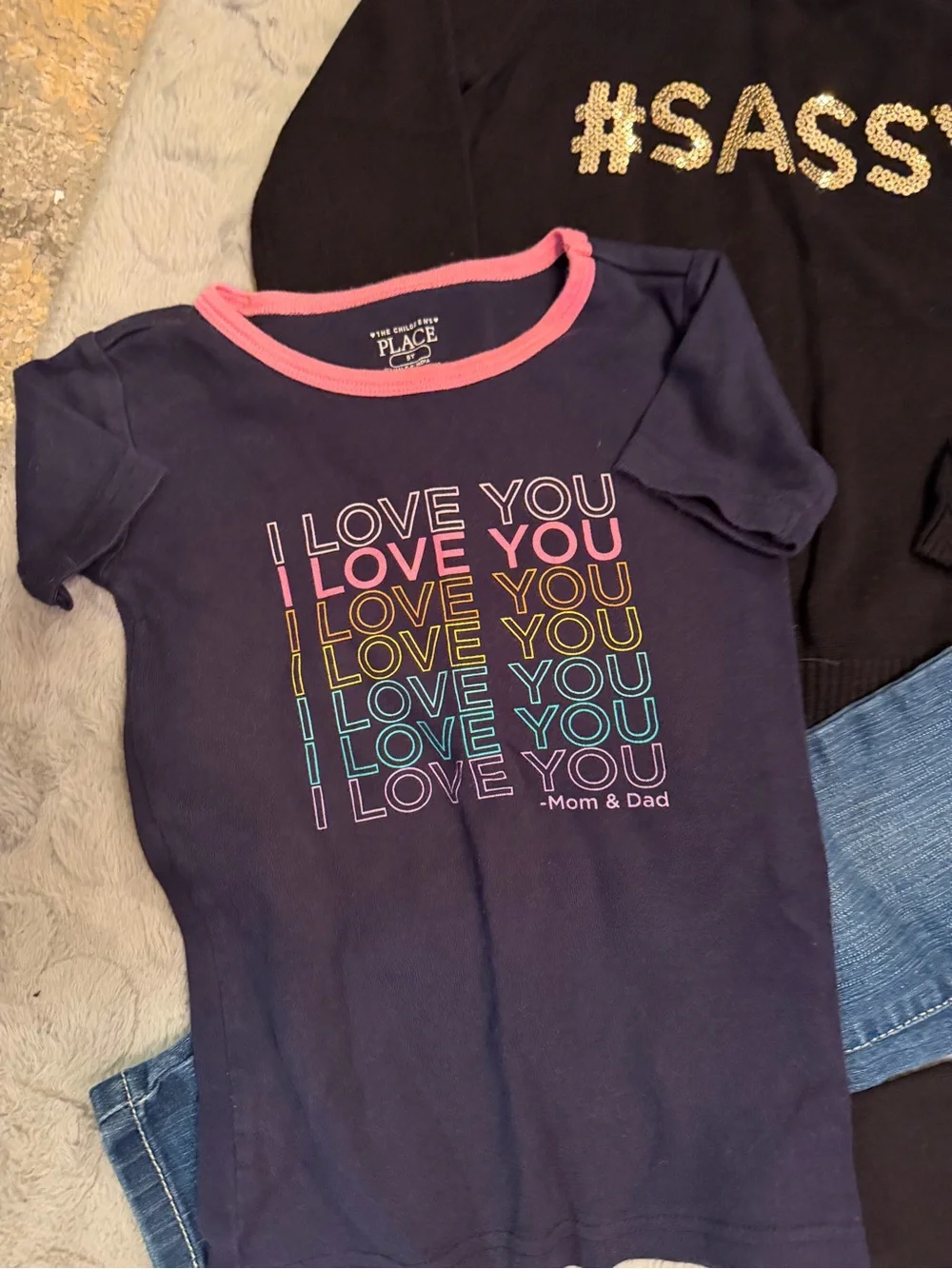 The Childrens Place Girls' 4 piece 4T/5T shirt & Jean set!